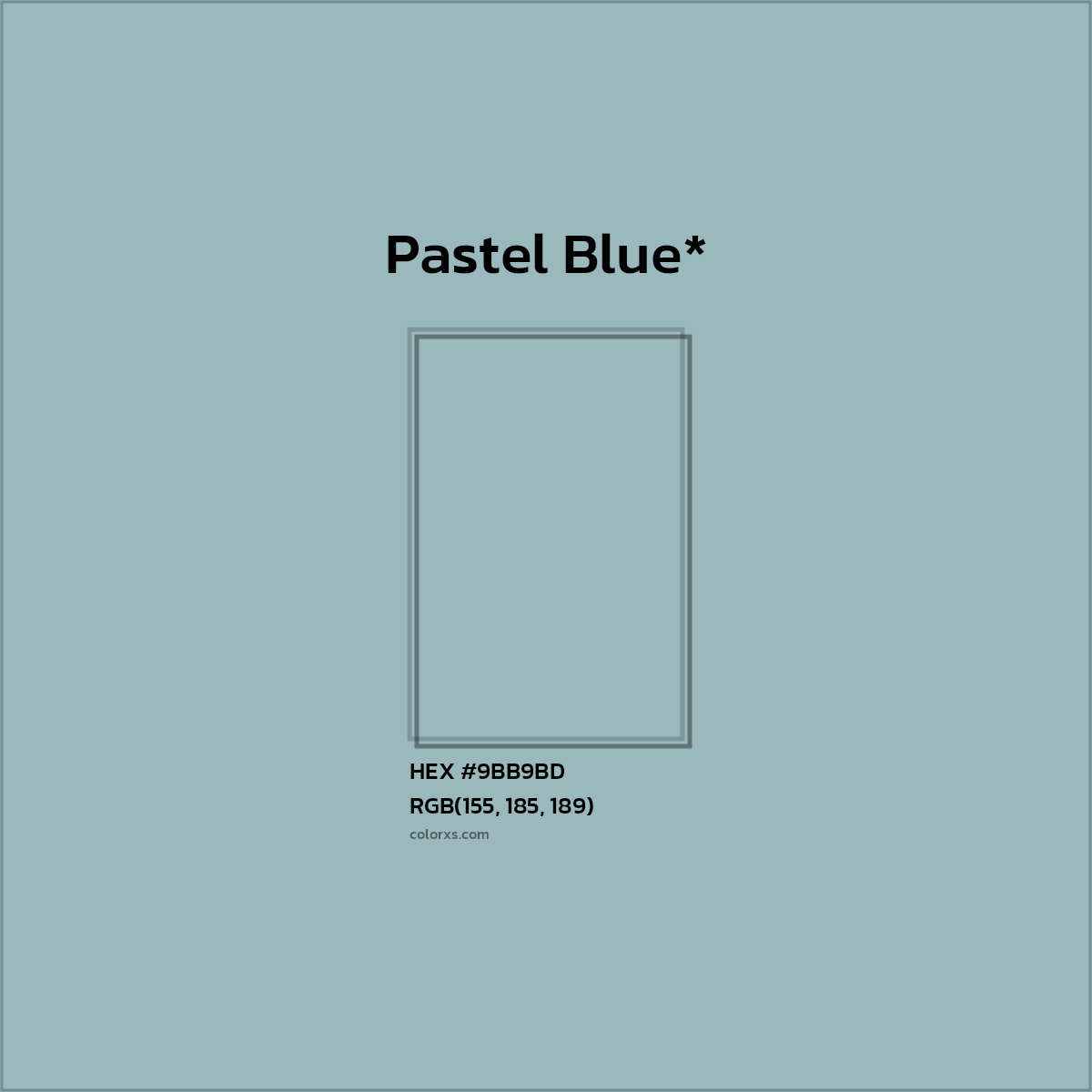 HEX #9BB9BD Color Name, Color Code, Palettes, Similar Paints, Images