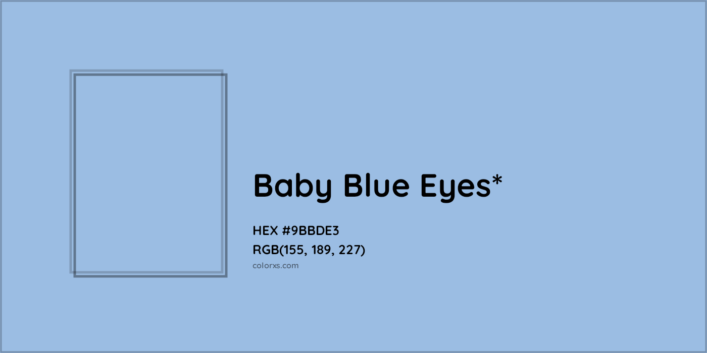 HEX #9BBDE3 Color Name, Color Code, Palettes, Similar Paints, Images