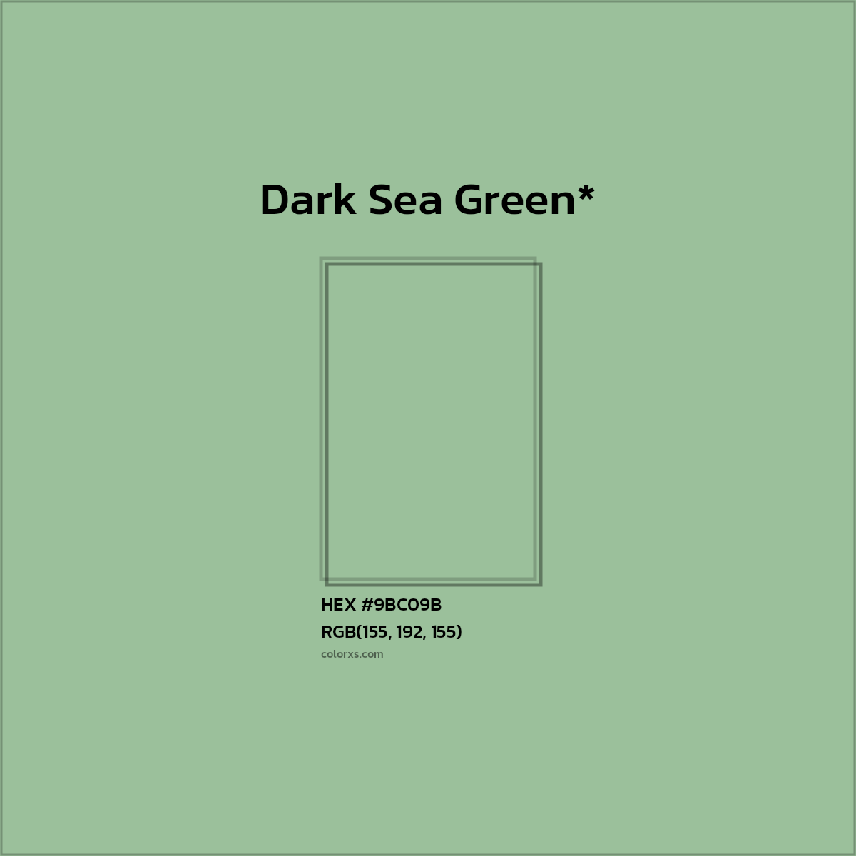 HEX #9BC09B Color Name, Color Code, Palettes, Similar Paints, Images