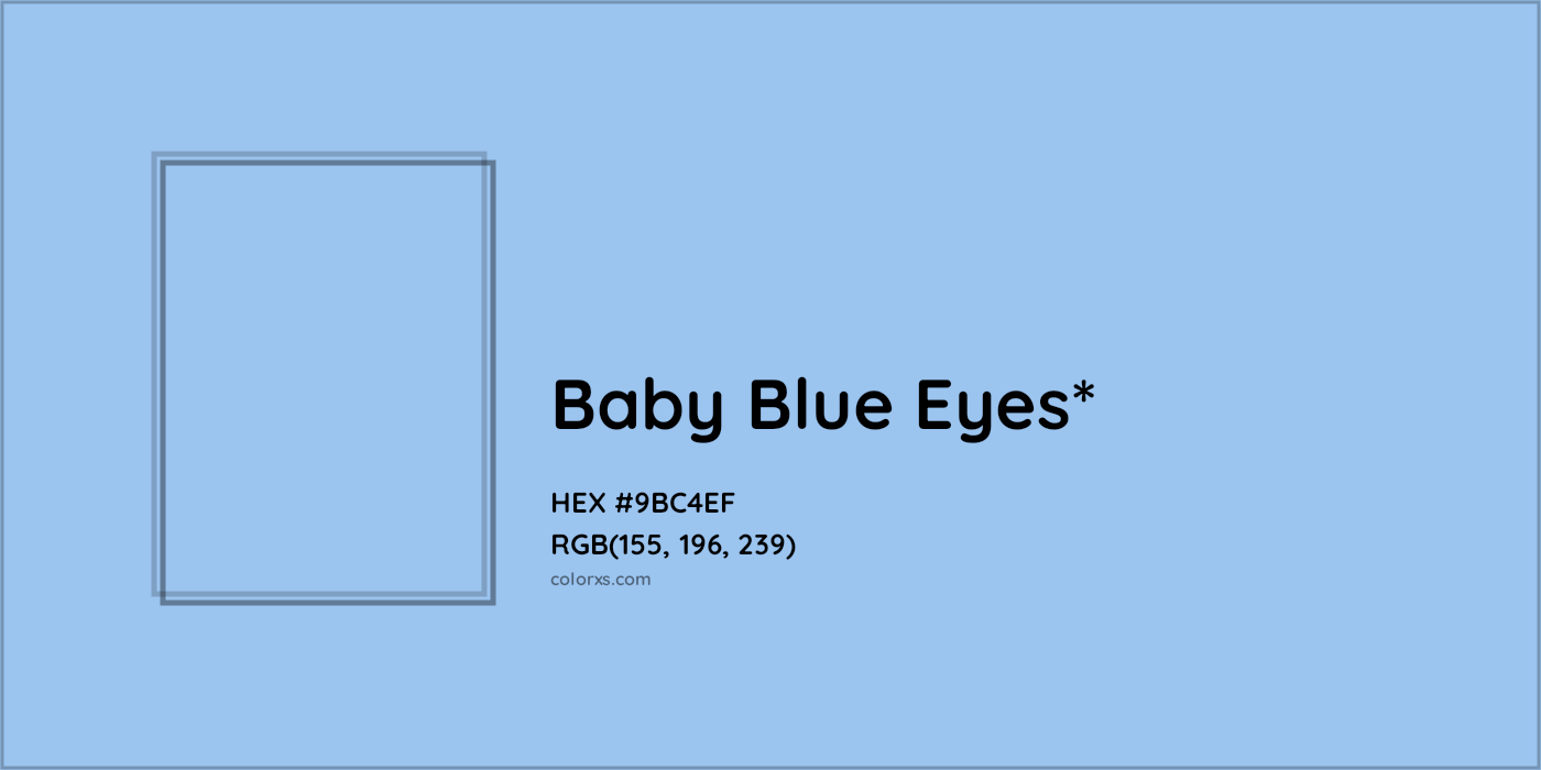 HEX #9BC4EF Color Name, Color Code, Palettes, Similar Paints, Images