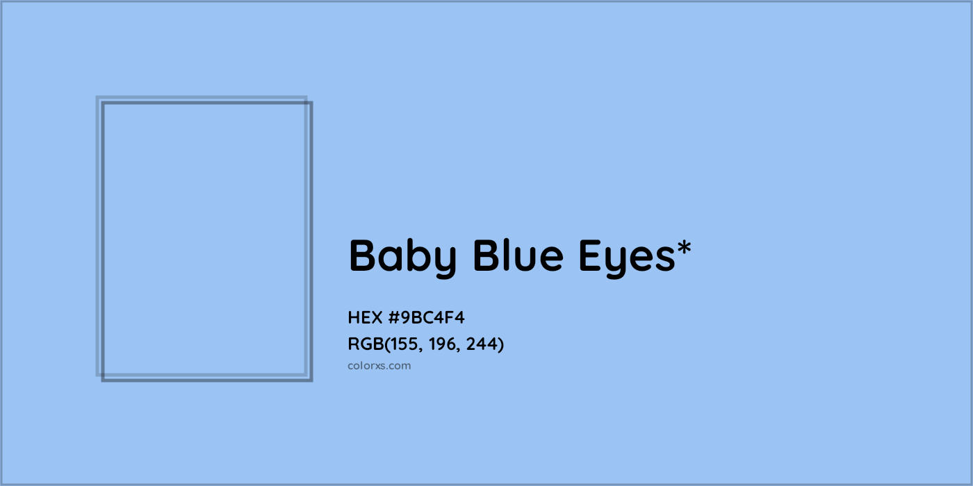 HEX #9BC4F4 Color Name, Color Code, Palettes, Similar Paints, Images