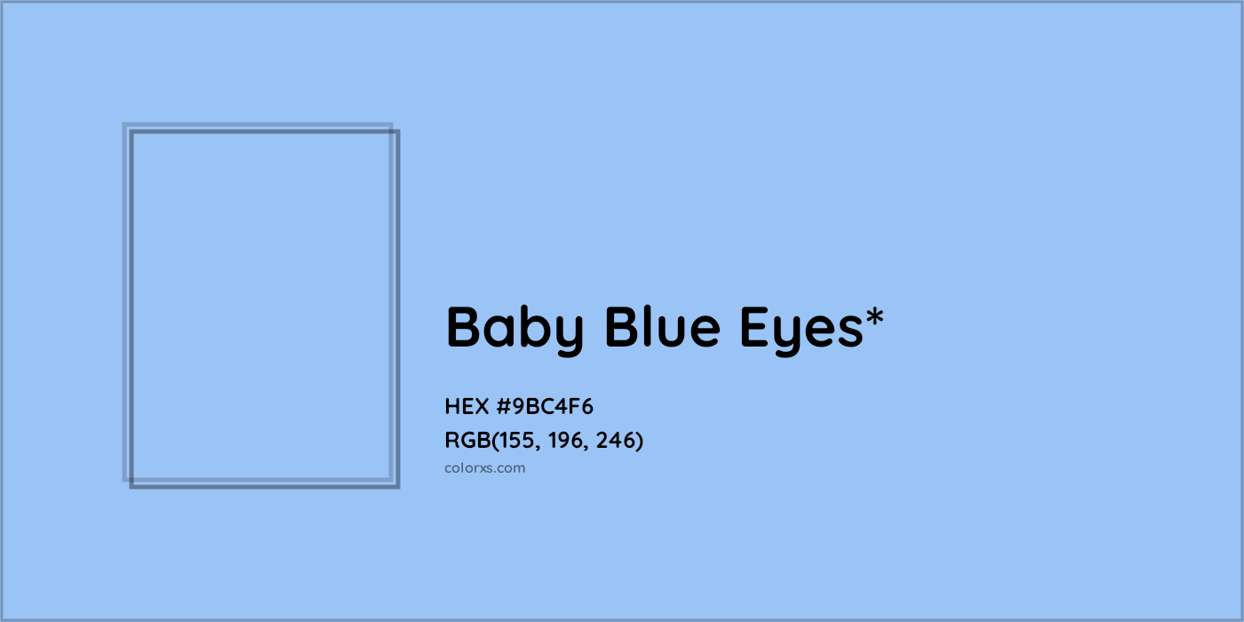 HEX #9BC4F6 Color Name, Color Code, Palettes, Similar Paints, Images