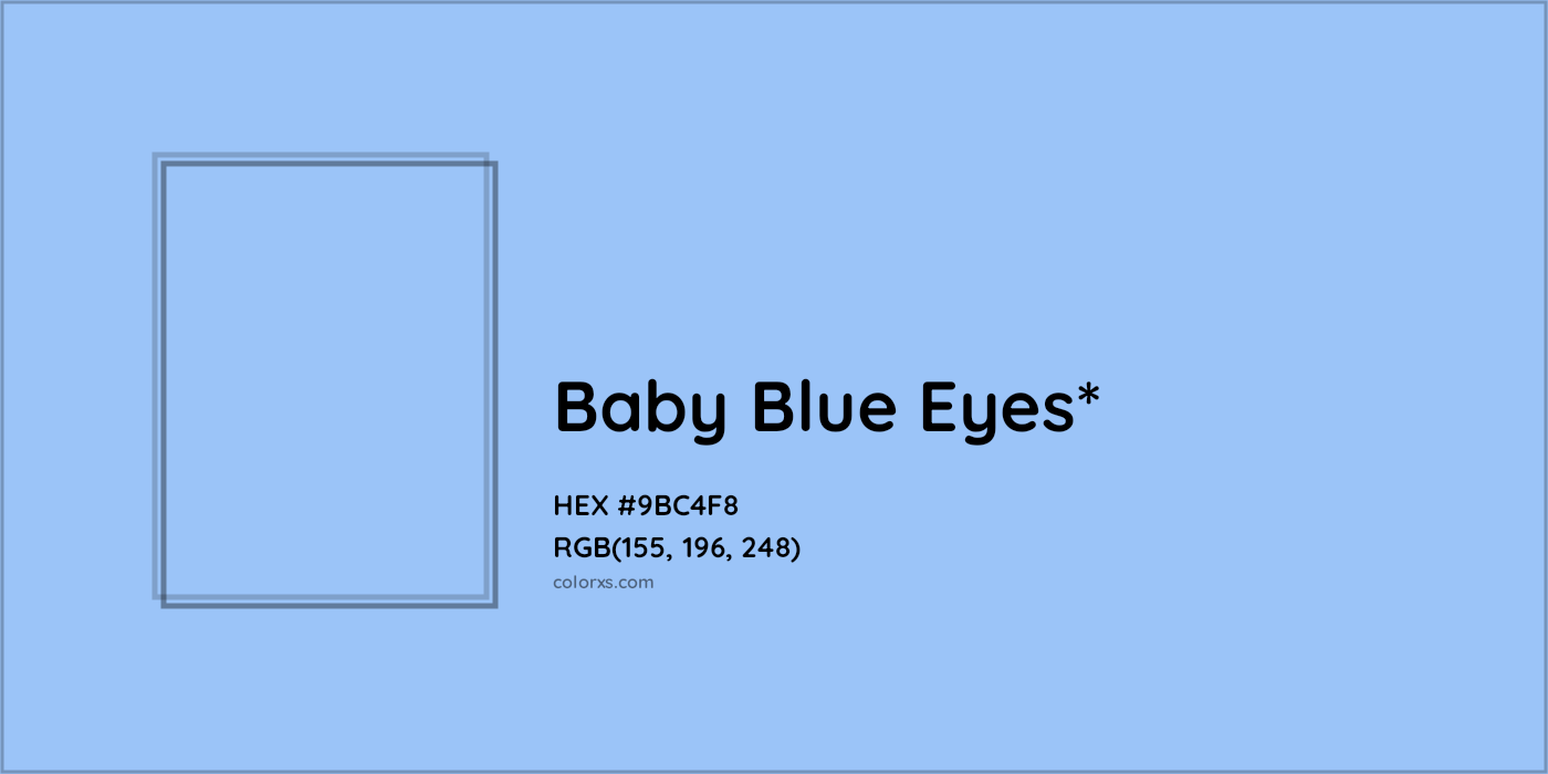 HEX #9BC4F8 Color Name, Color Code, Palettes, Similar Paints, Images