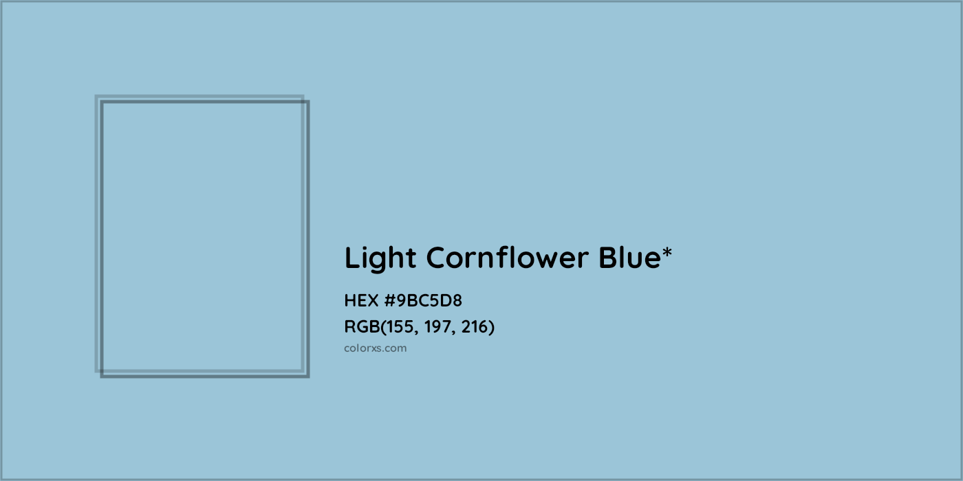 HEX #9BC5D8 Color Name, Color Code, Palettes, Similar Paints, Images