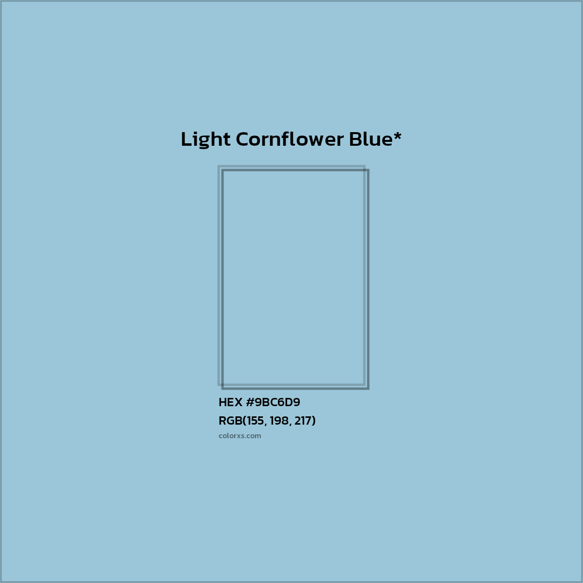HEX #9BC6D9 Color Name, Color Code, Palettes, Similar Paints, Images