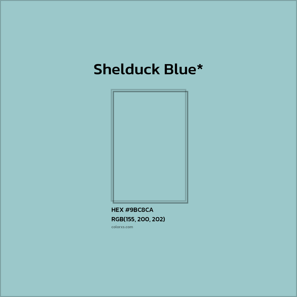 HEX #9BC8CA Color Name, Color Code, Palettes, Similar Paints, Images
