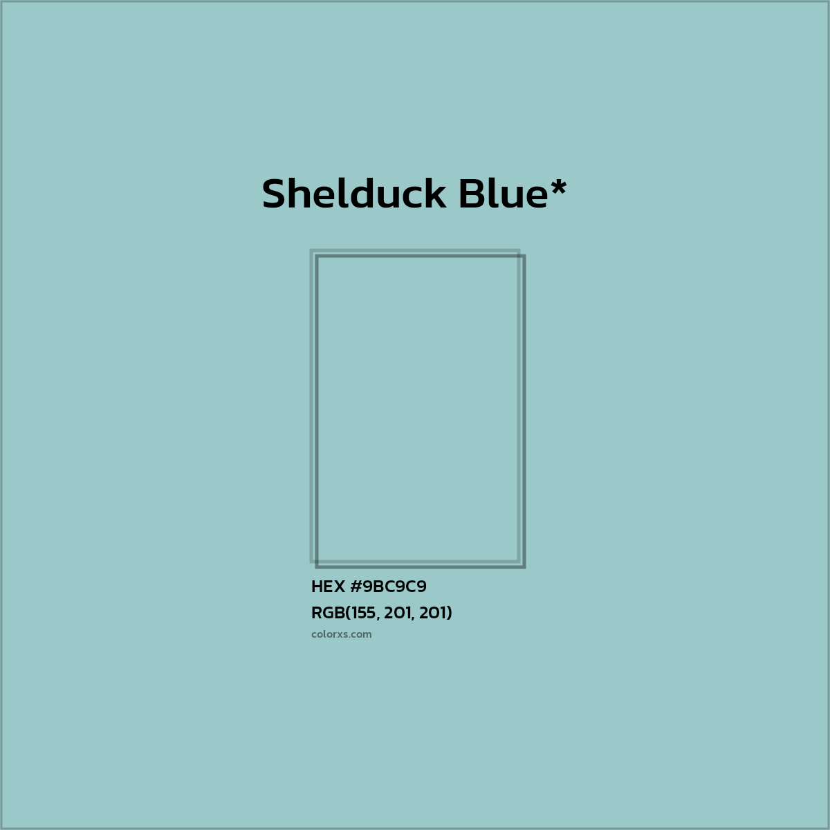 HEX #9BC9C9 Color Name, Color Code, Palettes, Similar Paints, Images