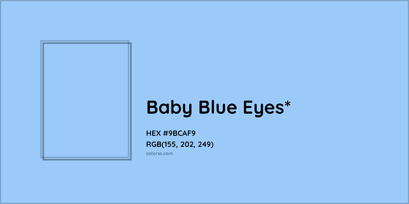HEX #9BCAF9 Color Name, Color Code, Palettes, Similar Paints, Images