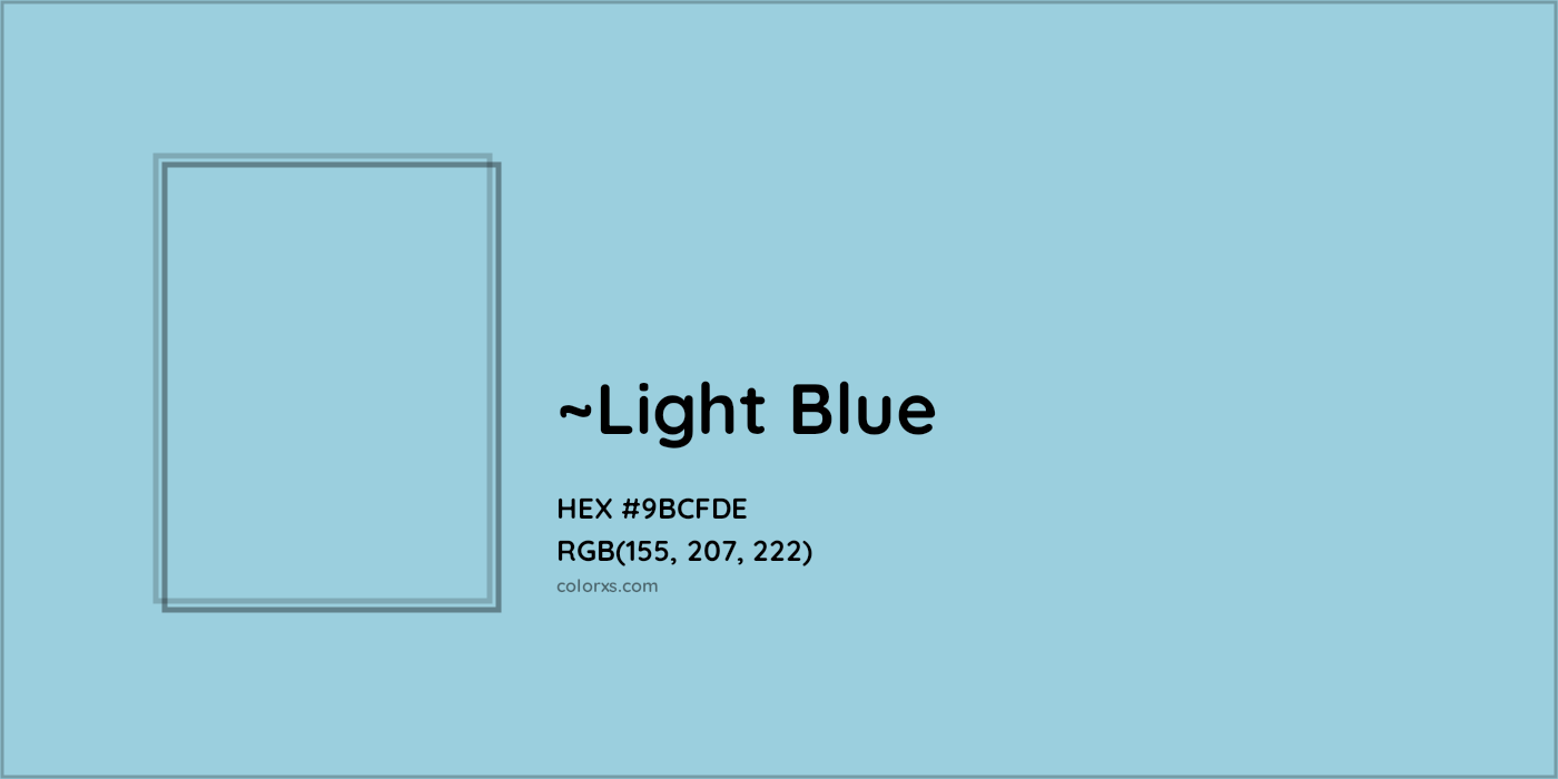 HEX #9BCFDE Color Name, Color Code, Palettes, Similar Paints, Images