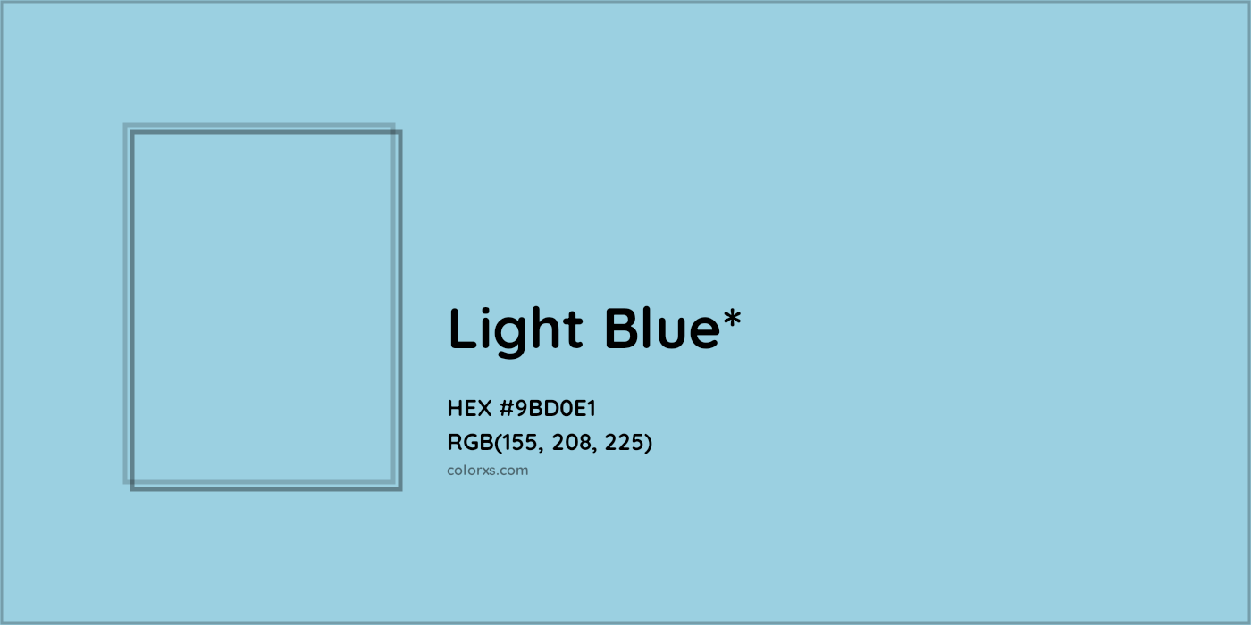HEX #9BD0E1 Color Name, Color Code, Palettes, Similar Paints, Images