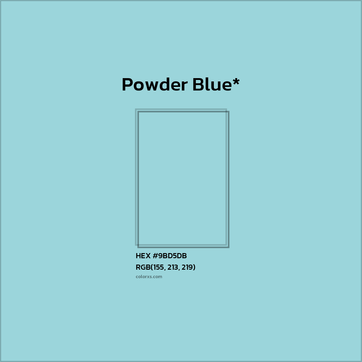 HEX #9BD5DB Color Name, Color Code, Palettes, Similar Paints, Images