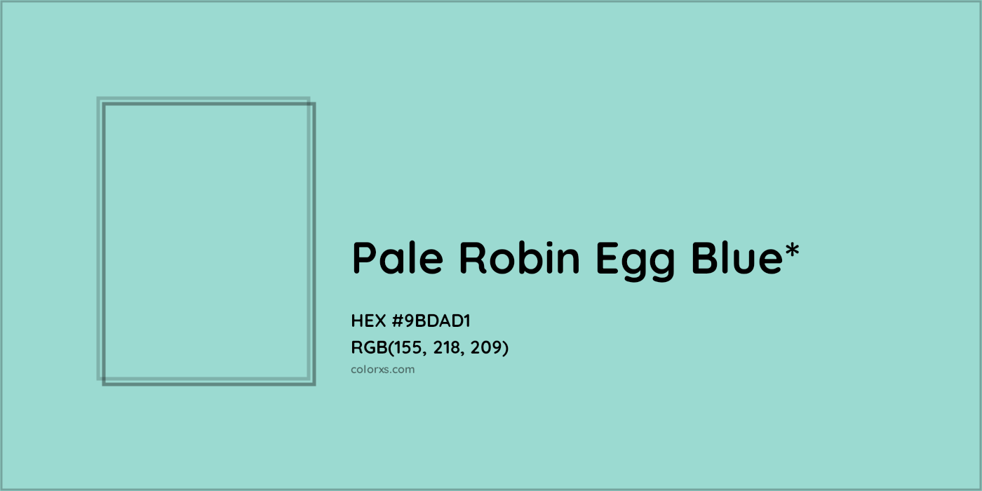 HEX #9BDAD1 Color Name, Color Code, Palettes, Similar Paints, Images