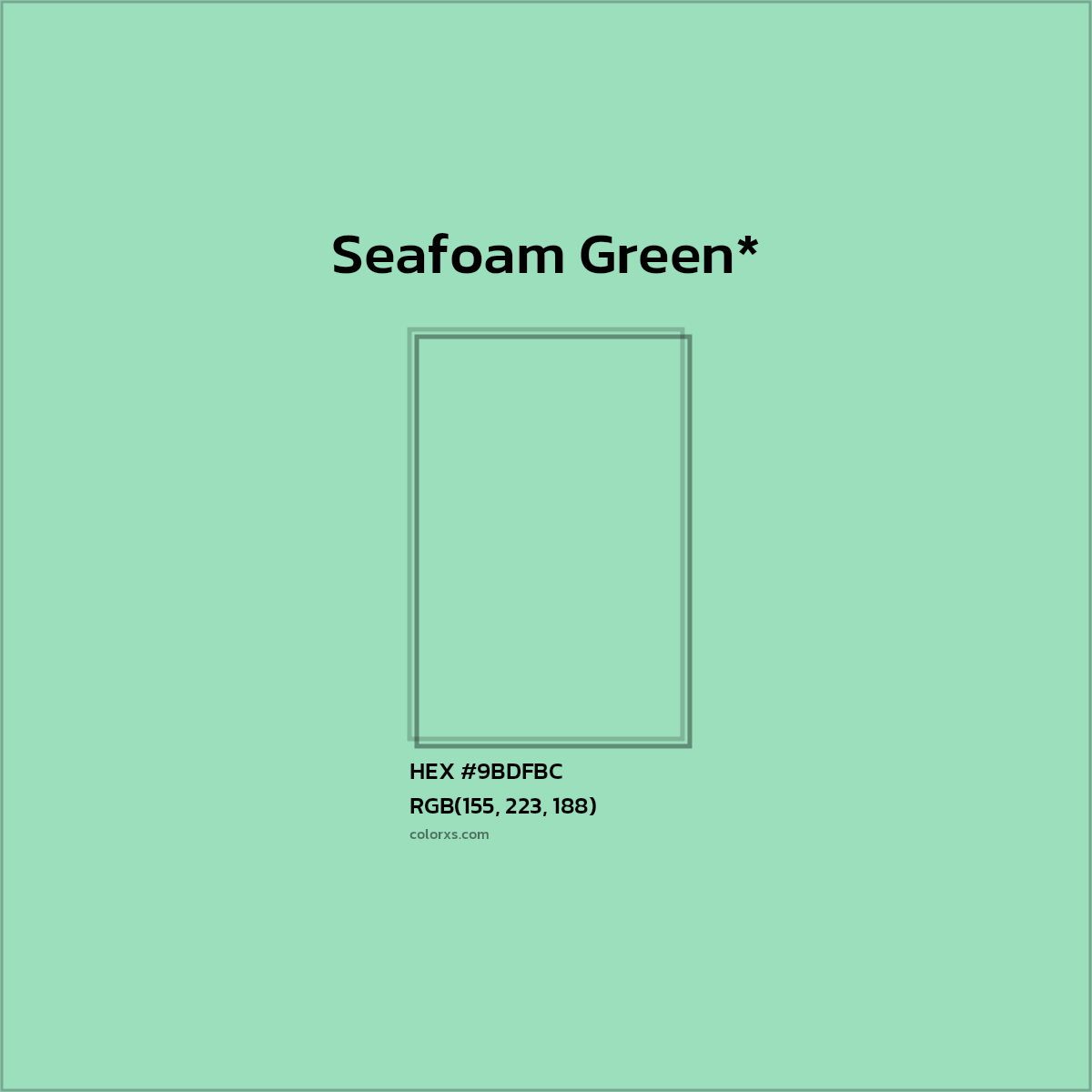 HEX #9BDFBC Color Name, Color Code, Palettes, Similar Paints, Images