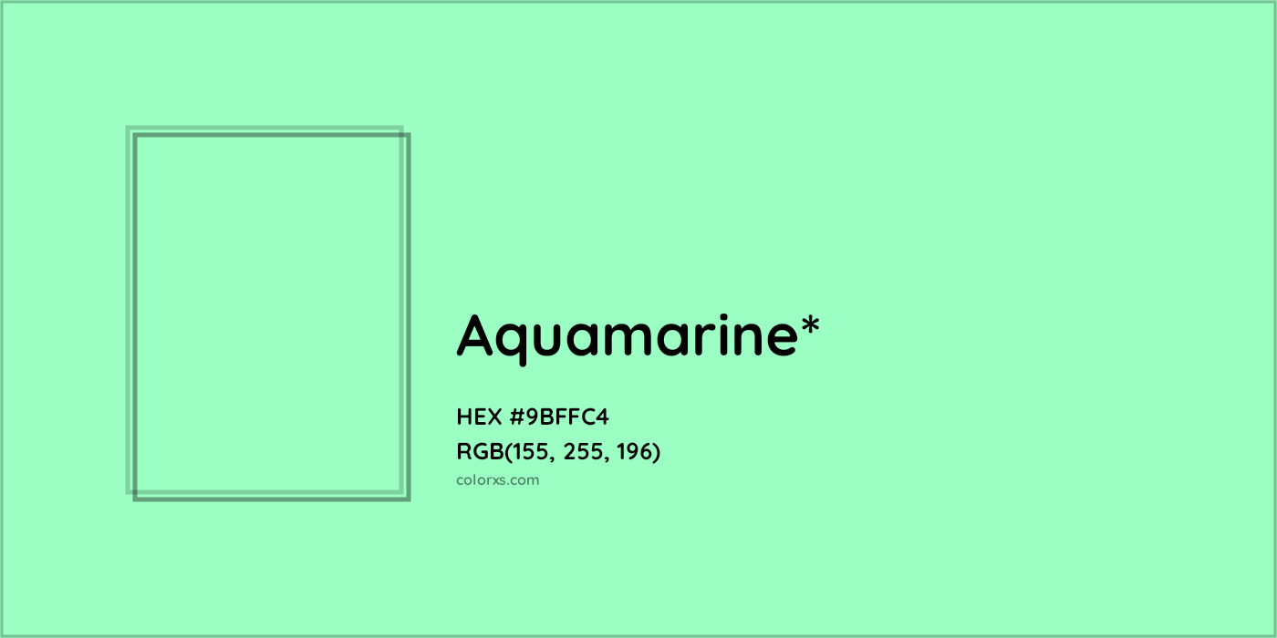 HEX #9BFFC4 Color Name, Color Code, Palettes, Similar Paints, Images