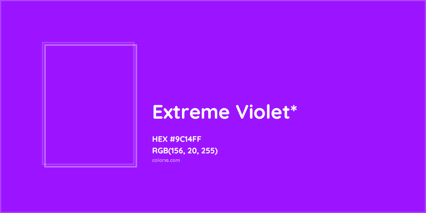 HEX #9C14FF Color Name, Color Code, Palettes, Similar Paints, Images