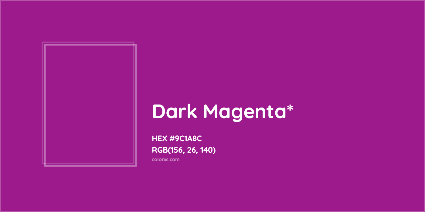 HEX #9C1A8C Color Name, Color Code, Palettes, Similar Paints, Images