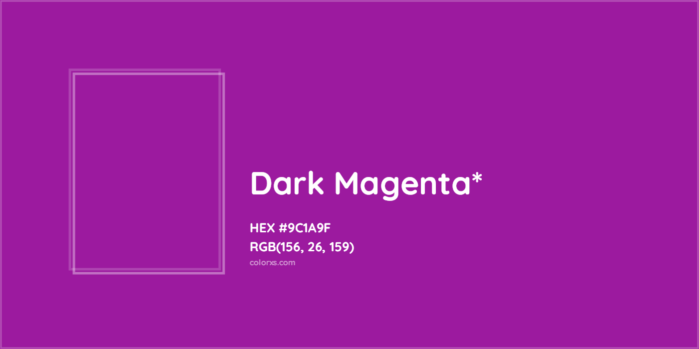 HEX #9C1A9F Color Name, Color Code, Palettes, Similar Paints, Images