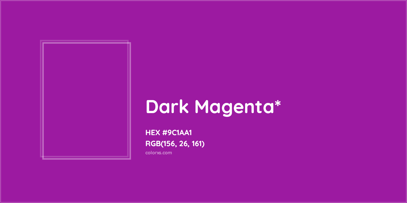 HEX #9C1AA1 Color Name, Color Code, Palettes, Similar Paints, Images
