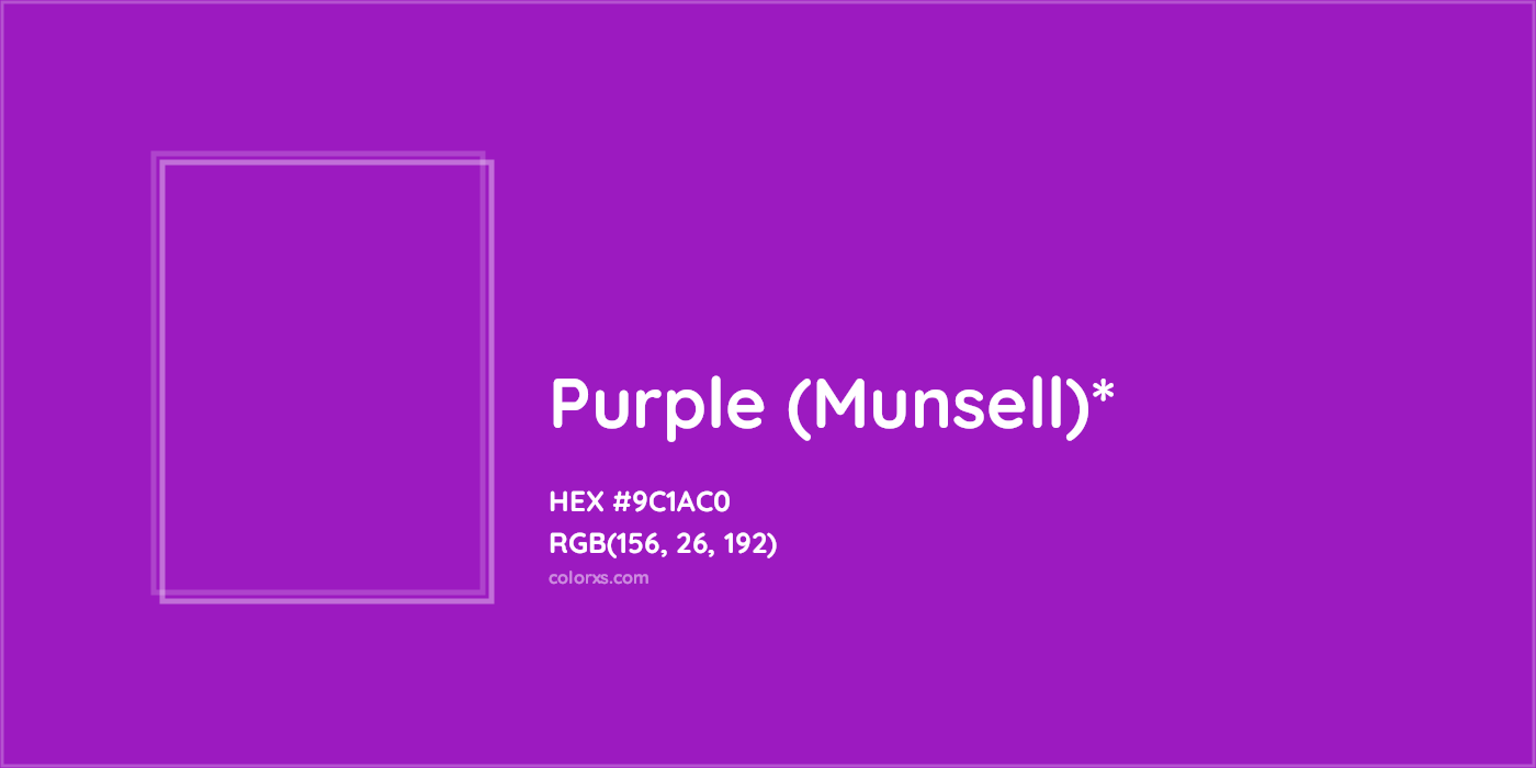 HEX #9C1AC0 Color Name, Color Code, Palettes, Similar Paints, Images