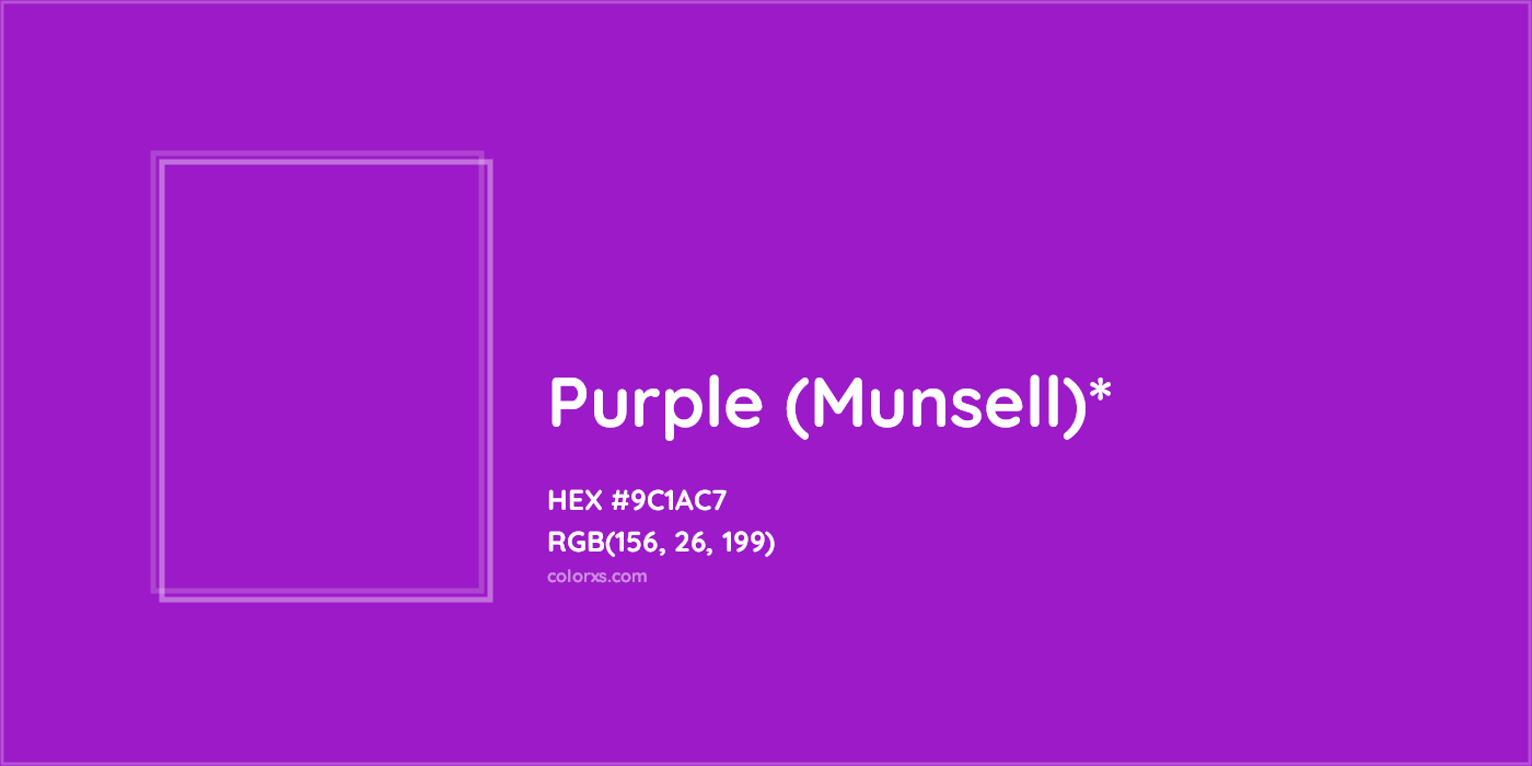 HEX #9C1AC7 Color Name, Color Code, Palettes, Similar Paints, Images