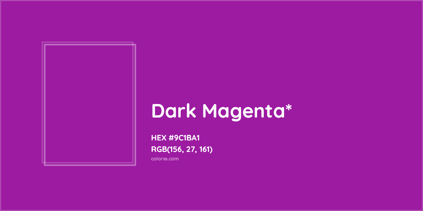 HEX #9C1BA1 Color Name, Color Code, Palettes, Similar Paints, Images
