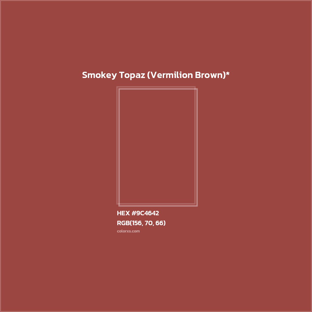 HEX #9C4642 Color Name, Color Code, Palettes, Similar Paints, Images