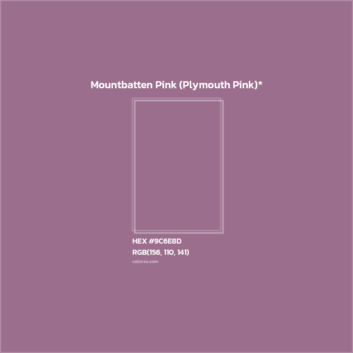 HEX #9C6E8D Color Name, Color Code, Palettes, Similar Paints, Images
