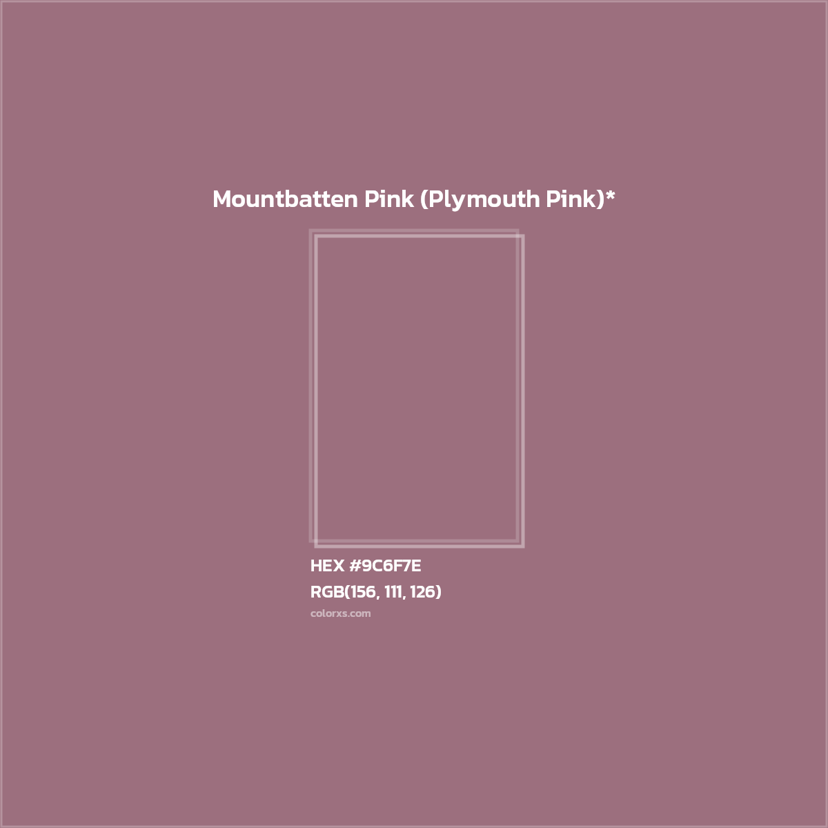 HEX #9C6F7E Color Name, Color Code, Palettes, Similar Paints, Images