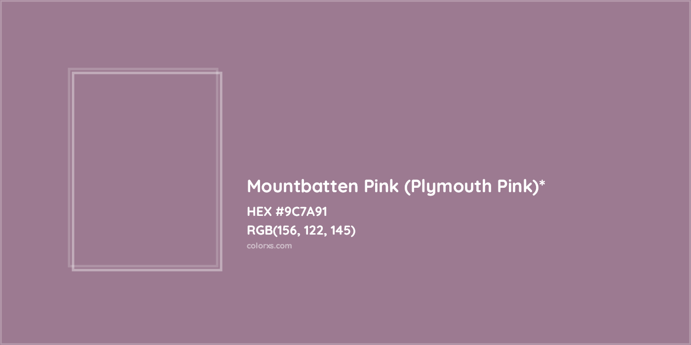 HEX #9C7A91 Color Name, Color Code, Palettes, Similar Paints, Images