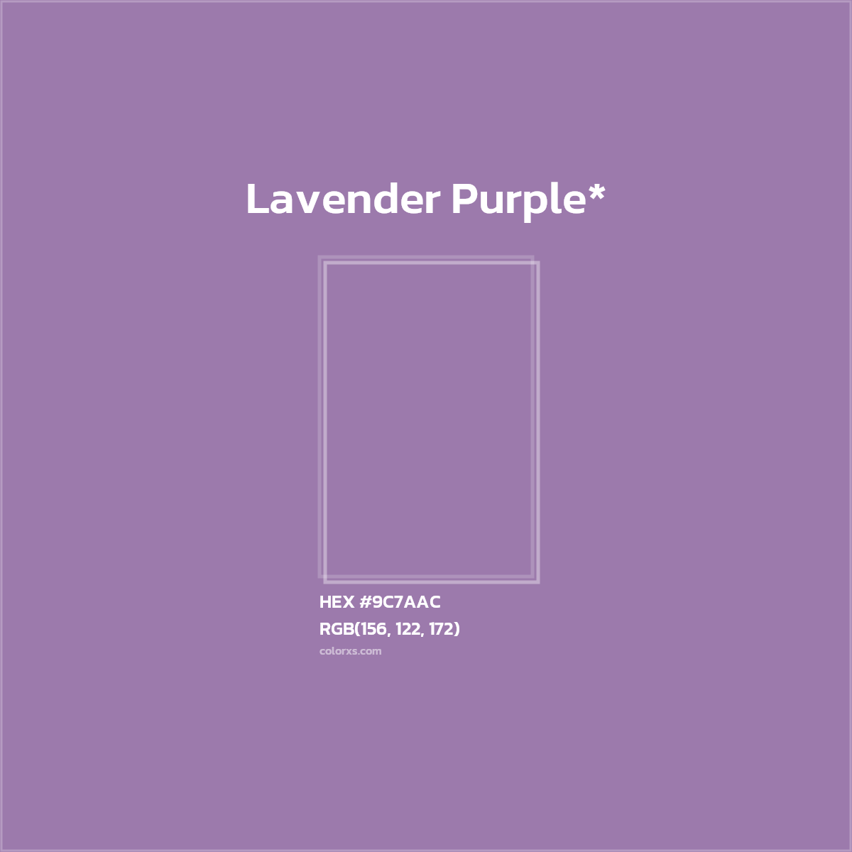 HEX #9C7AAC Color Name, Color Code, Palettes, Similar Paints, Images