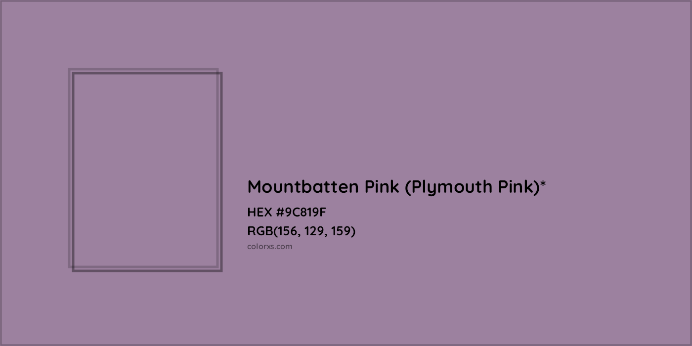 HEX #9C819F Color Name, Color Code, Palettes, Similar Paints, Images