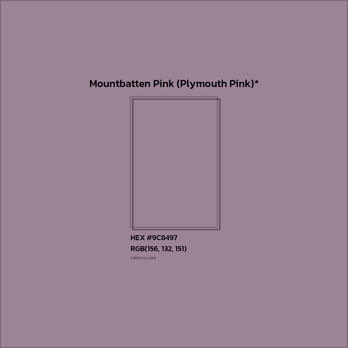 HEX #9C8497 Color Name, Color Code, Palettes, Similar Paints, Images