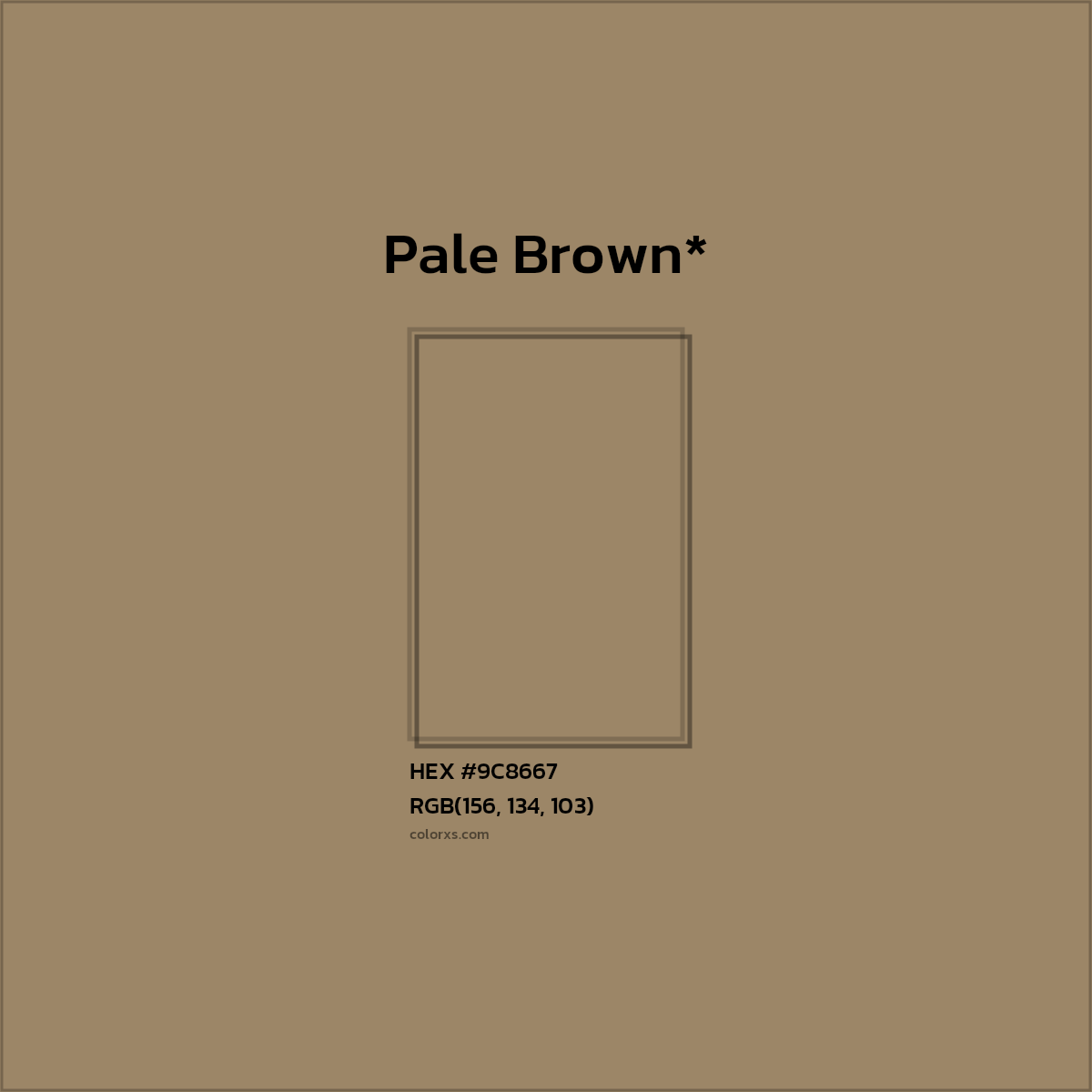HEX #9C8667 Color Name, Color Code, Palettes, Similar Paints, Images