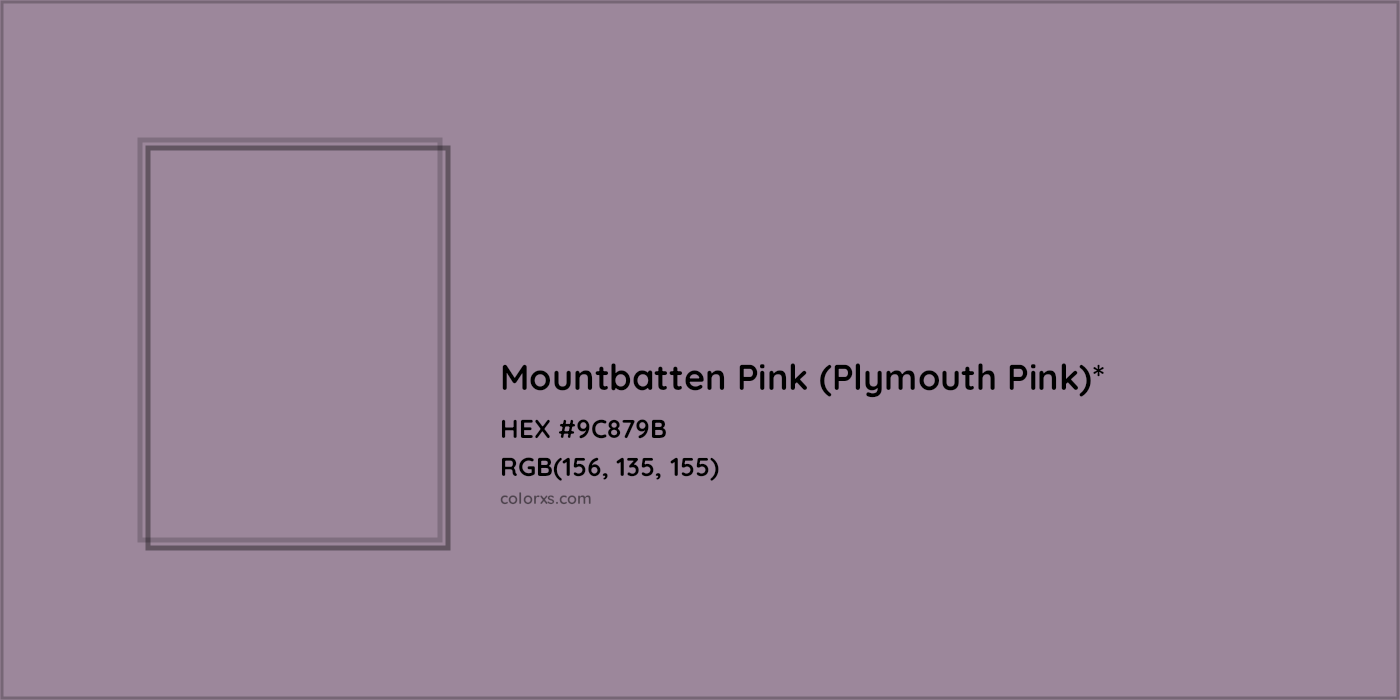 HEX #9C879B Color Name, Color Code, Palettes, Similar Paints, Images