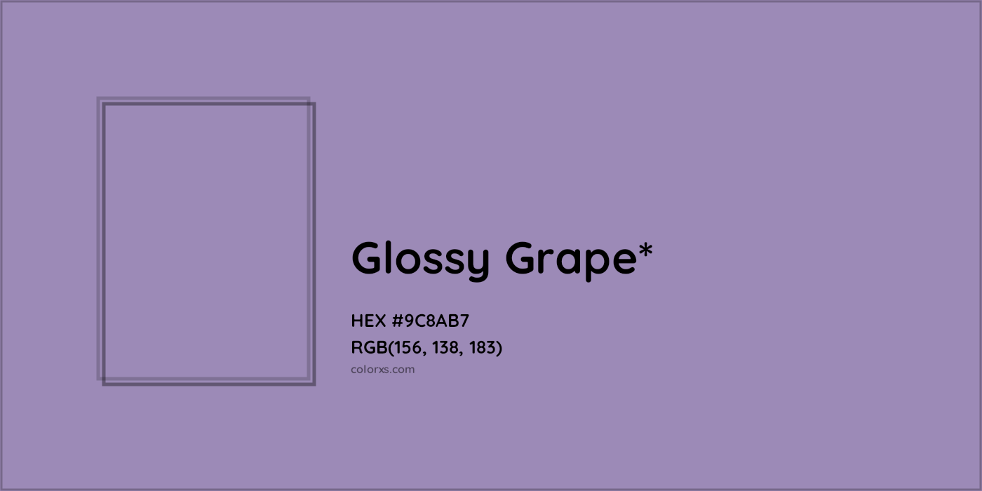 HEX #9C8AB7 Color Name, Color Code, Palettes, Similar Paints, Images
