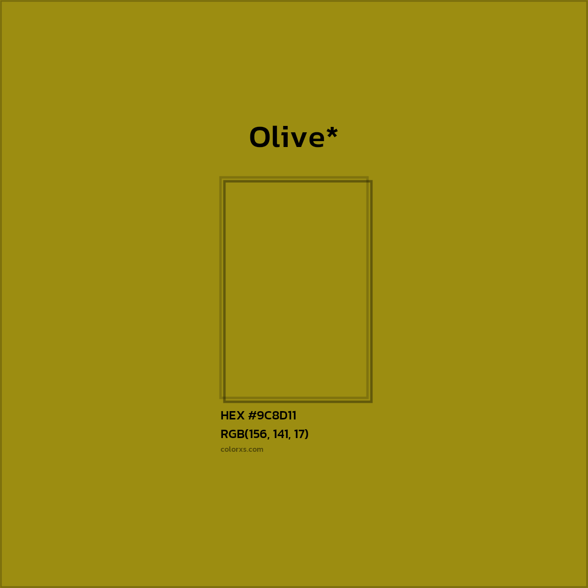 HEX #9C8D11 Color Name, Color Code, Palettes, Similar Paints, Images