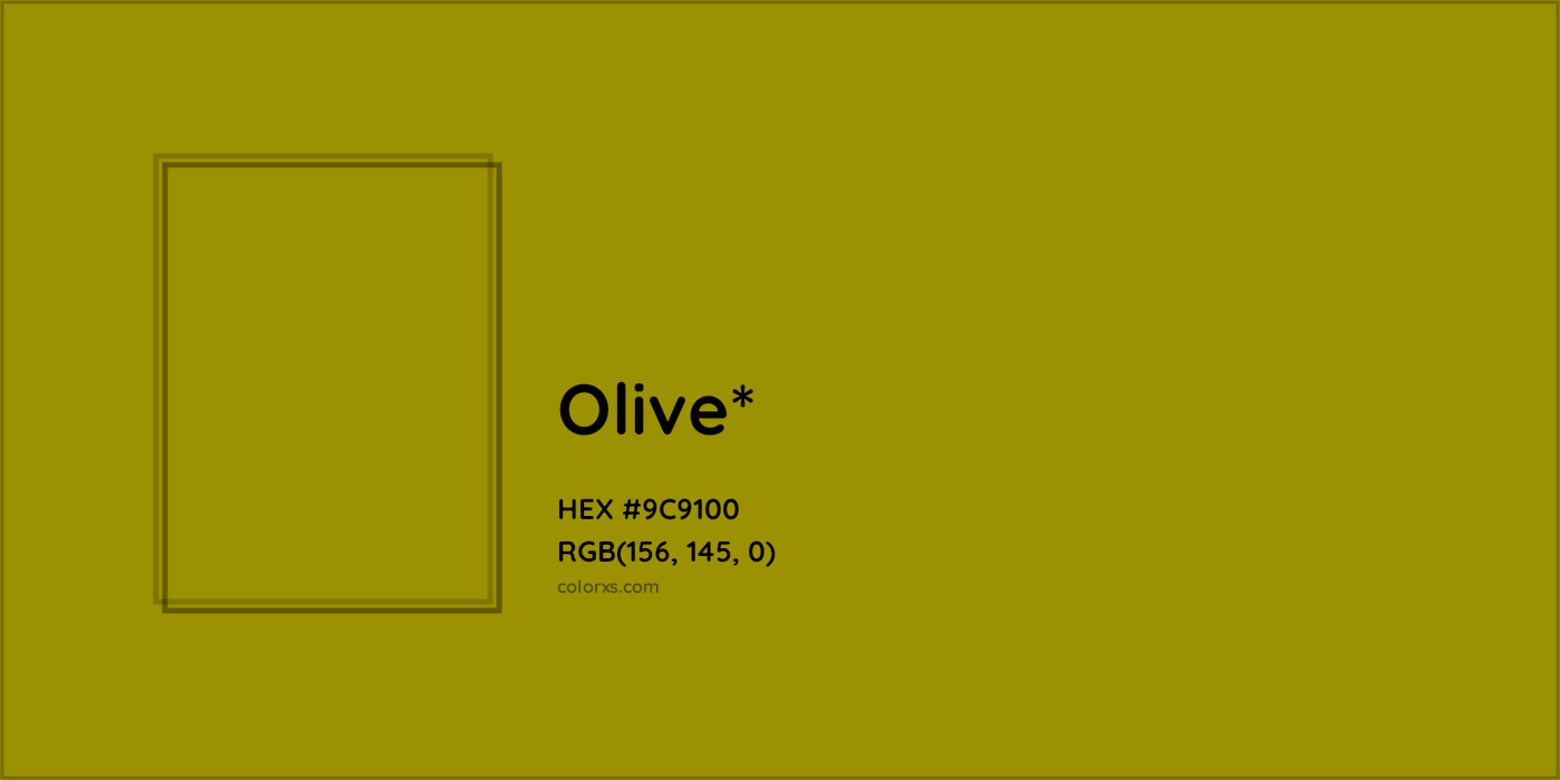 HEX #9C9100 Color Name, Color Code, Palettes, Similar Paints, Images