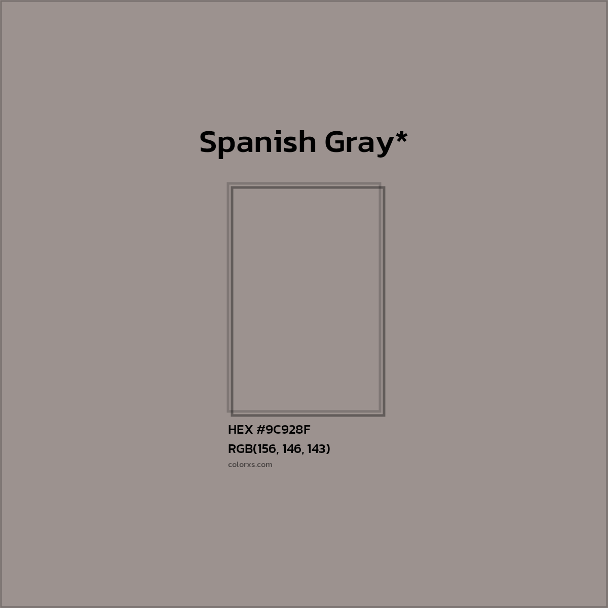 HEX #9C928F Color Name, Color Code, Palettes, Similar Paints, Images