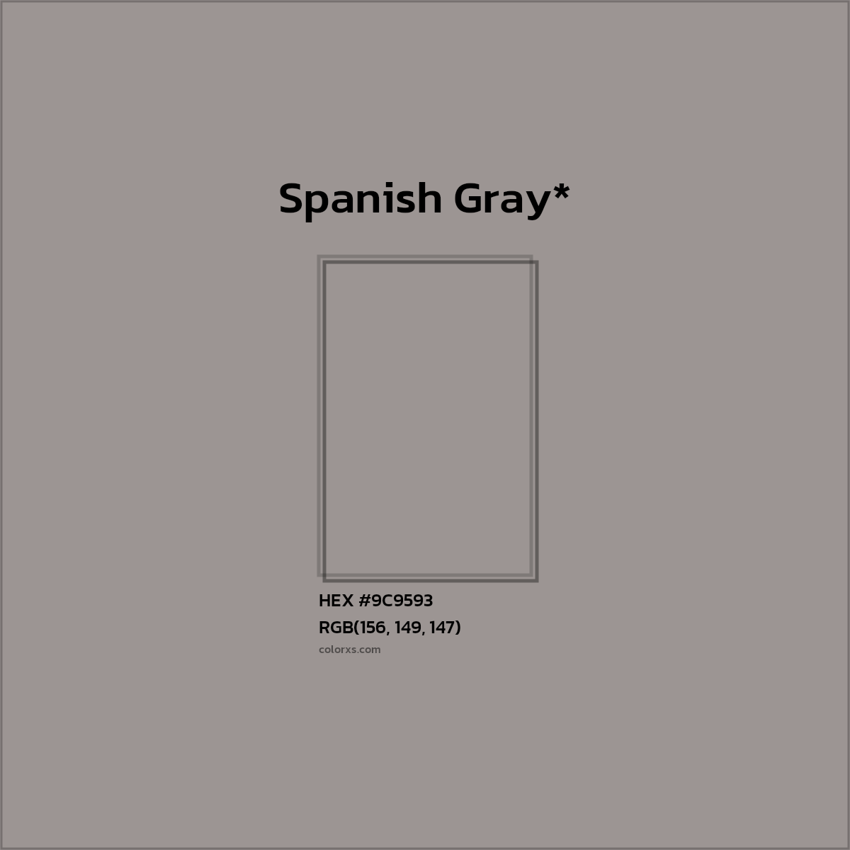 HEX #9C9593 Color Name, Color Code, Palettes, Similar Paints, Images