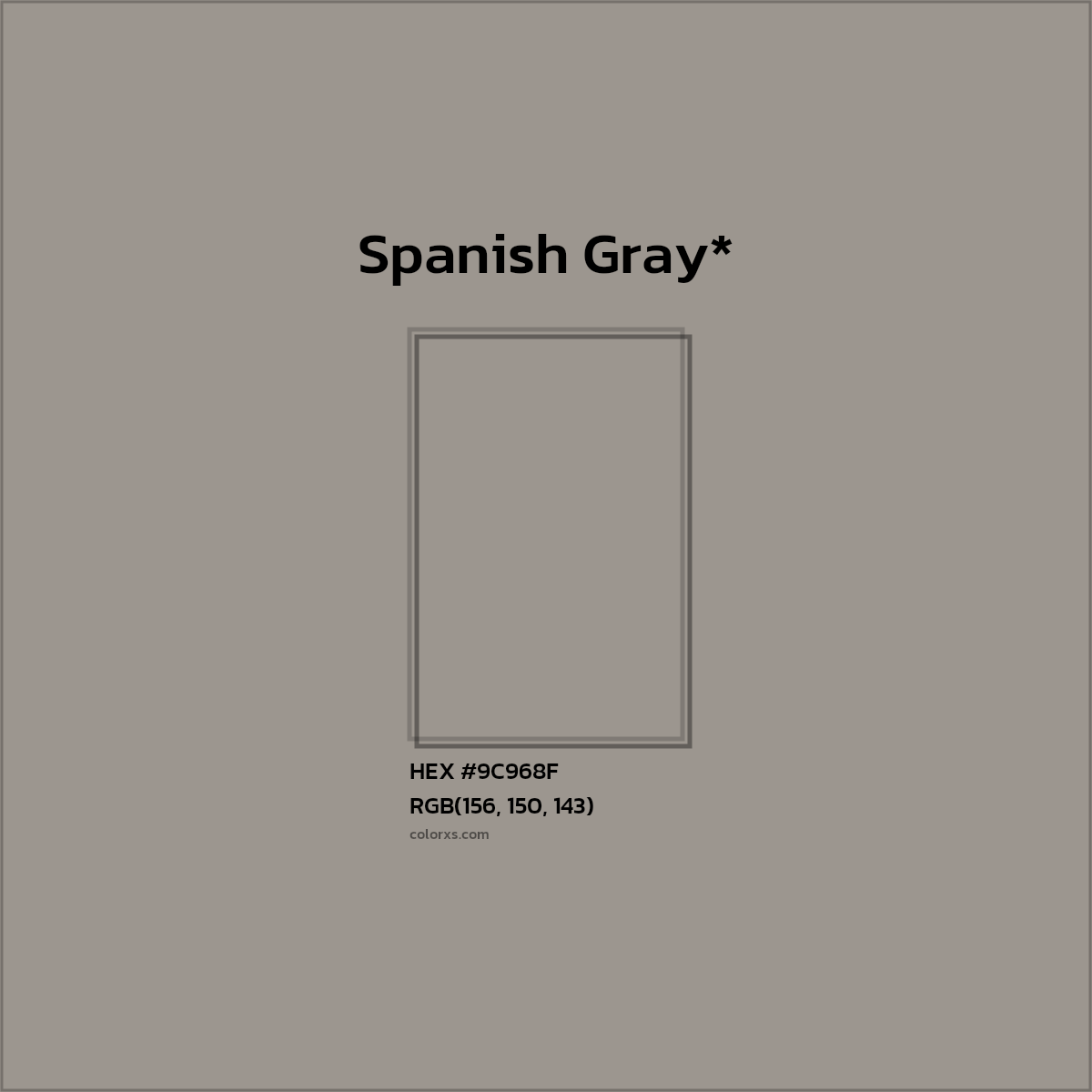HEX #9C968F Color Name, Color Code, Palettes, Similar Paints, Images