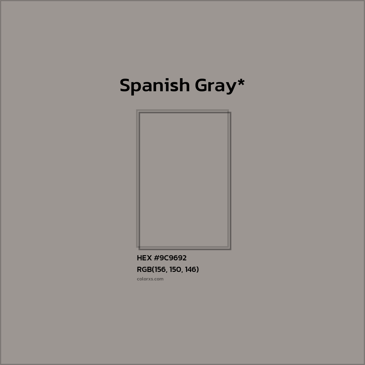 HEX #9C9692 Color Name, Color Code, Palettes, Similar Paints, Images