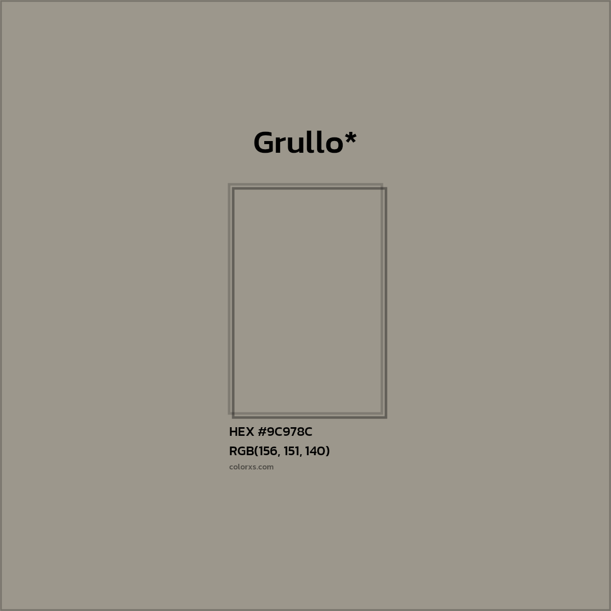 HEX #9C978C Color Name, Color Code, Palettes, Similar Paints, Images