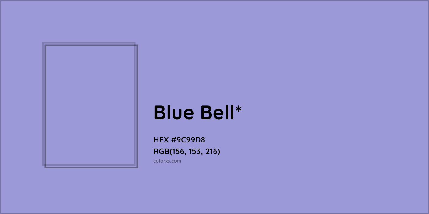 HEX #9C99D8 Color Name, Color Code, Palettes, Similar Paints, Images