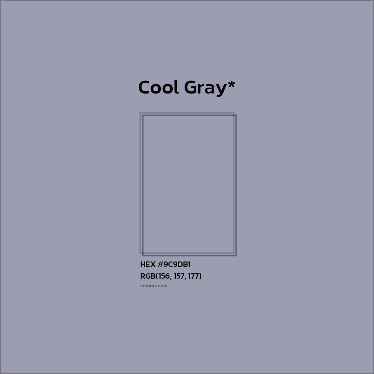 HEX #9C9DB1 Color Name, Color Code, Palettes, Similar Paints, Images