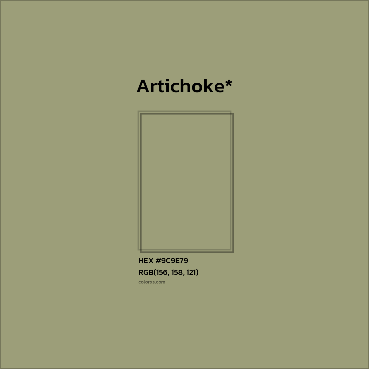 HEX #9C9E79 Color Name, Color Code, Palettes, Similar Paints, Images