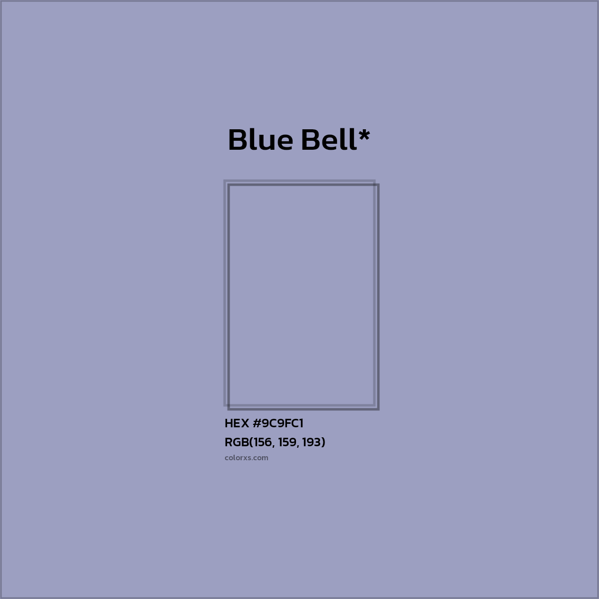 HEX #9C9FC1 Color Name, Color Code, Palettes, Similar Paints, Images