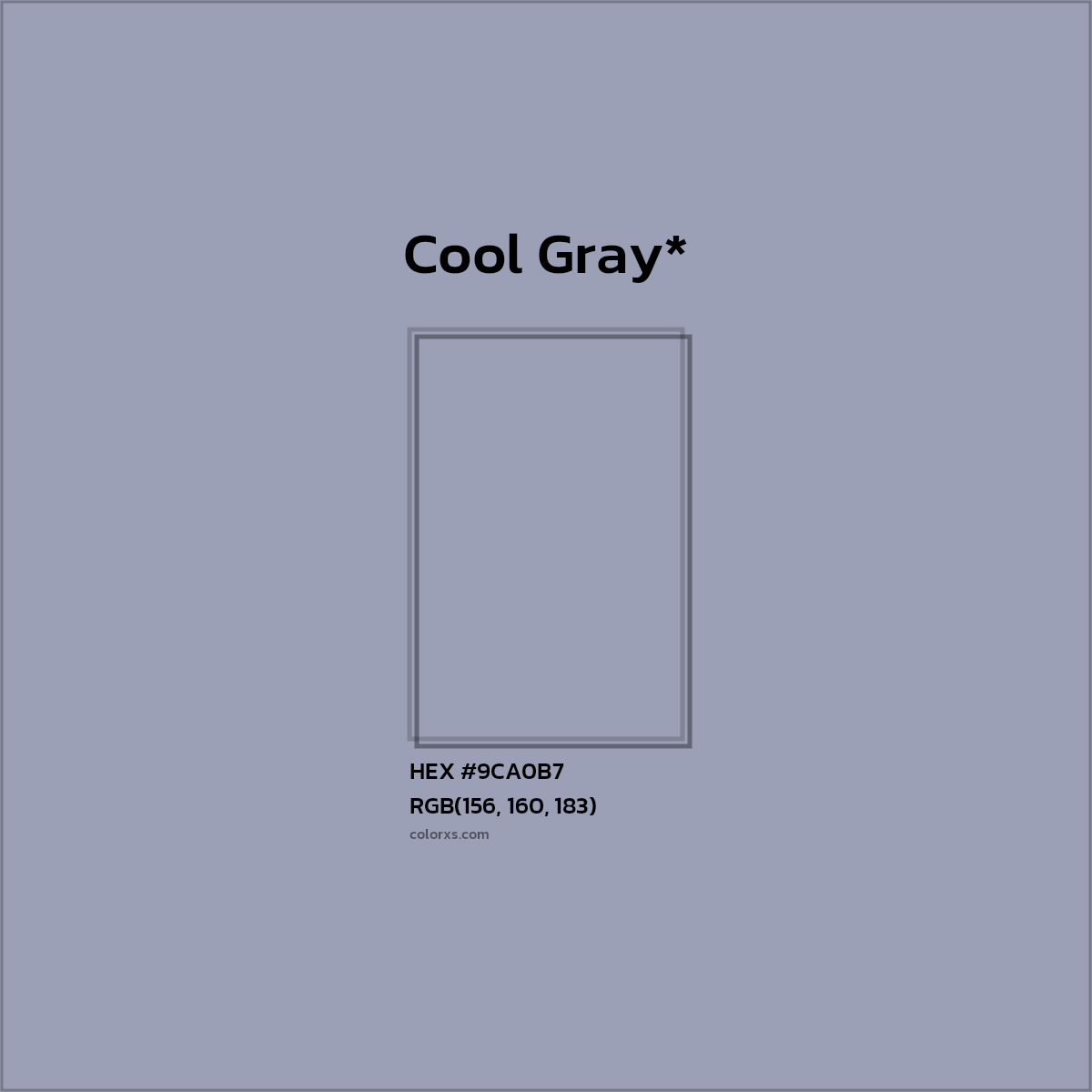 HEX #9CA0B7 Color Name, Color Code, Palettes, Similar Paints, Images
