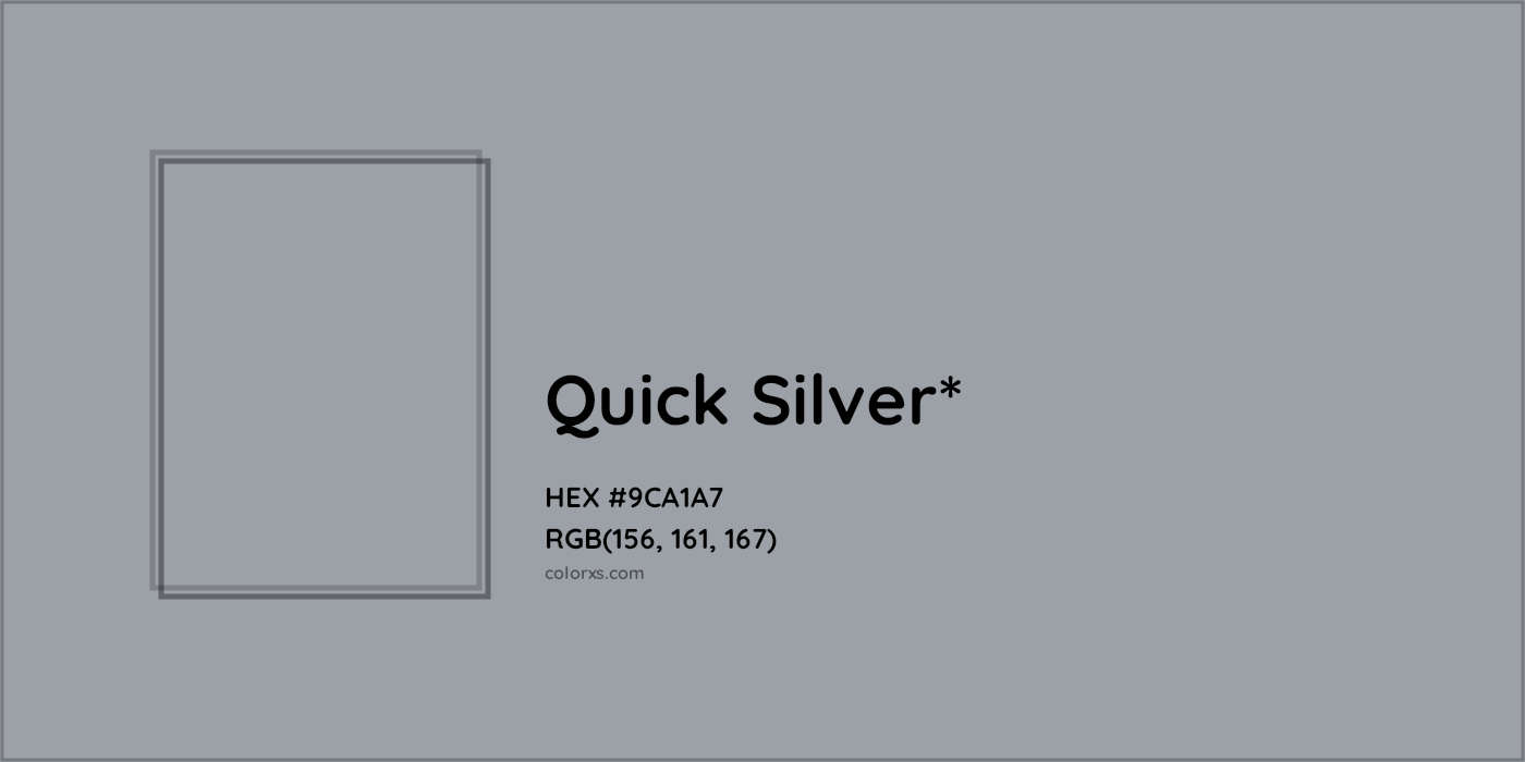 HEX #9CA1A7 Color Name, Color Code, Palettes, Similar Paints, Images