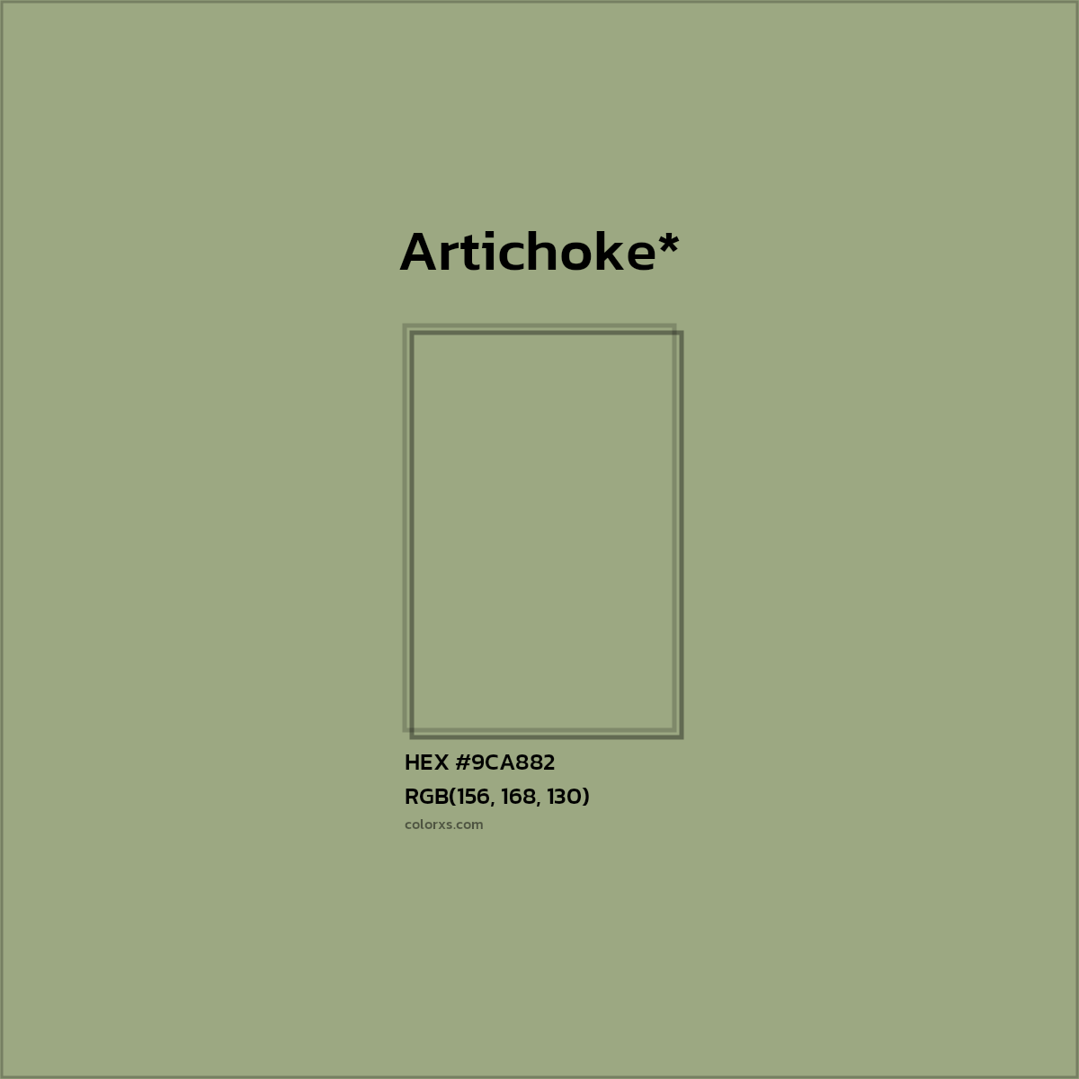 HEX #9CA882 Color Name, Color Code, Palettes, Similar Paints, Images