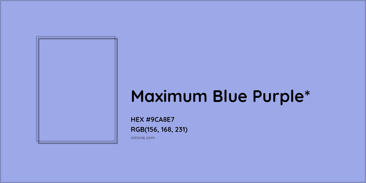 HEX #9CA8E7 Color Name, Color Code, Palettes, Similar Paints, Images